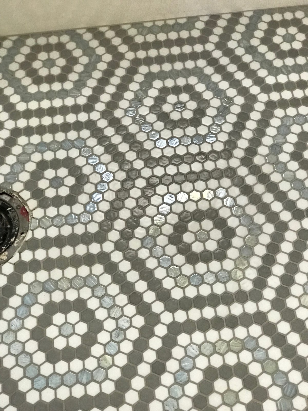 Geometric mosaic tile detail
